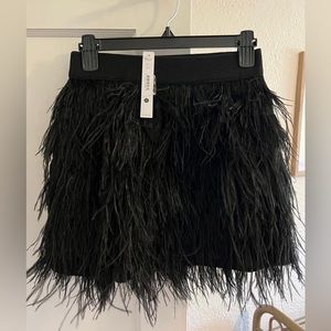 Black feather skirt brand new
